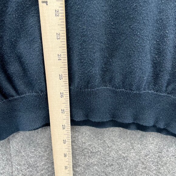 Ermenegildo Zegna Pullover Sweater Men Large Black Crewneck Wool Luxury Italian - Picture 4 of 10